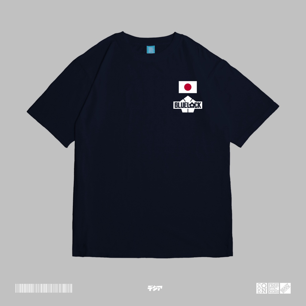 kaos atasan pria wanita - baju distro Blue Lock Jersey Japan Football Union JFU JFA Kaos Anime Manga