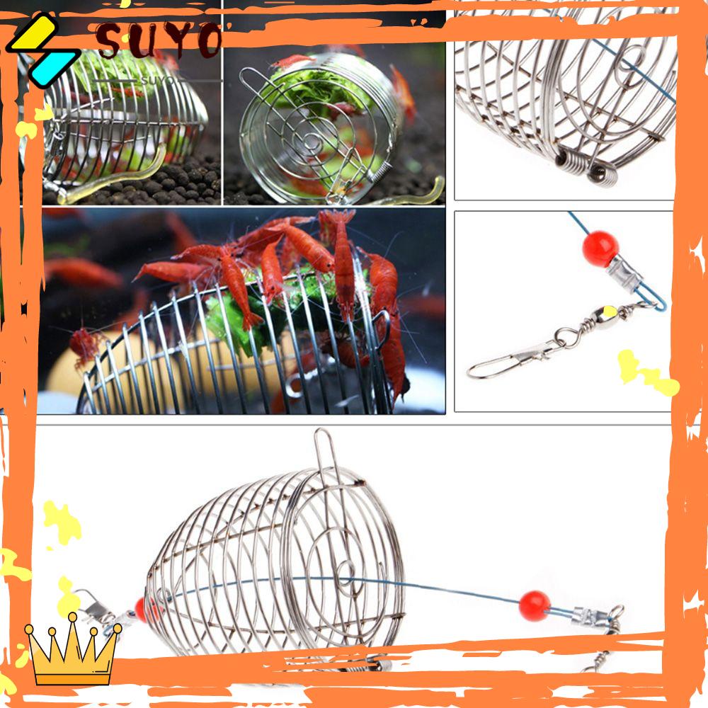 Suyo Aquarium Umpan Feeder Tahan Lama Fish Tank Stainless Steel Memancing Lure Cage