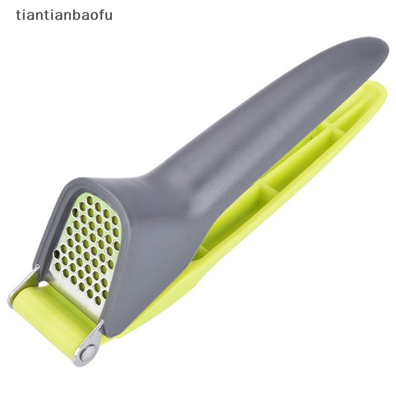 [tiantianbaofu] Stainless Steel Garlic Press Crusher Handheld Ginger Garlic Mincer Rumah Masak Alat Pemeras Sayuran Masher Butik