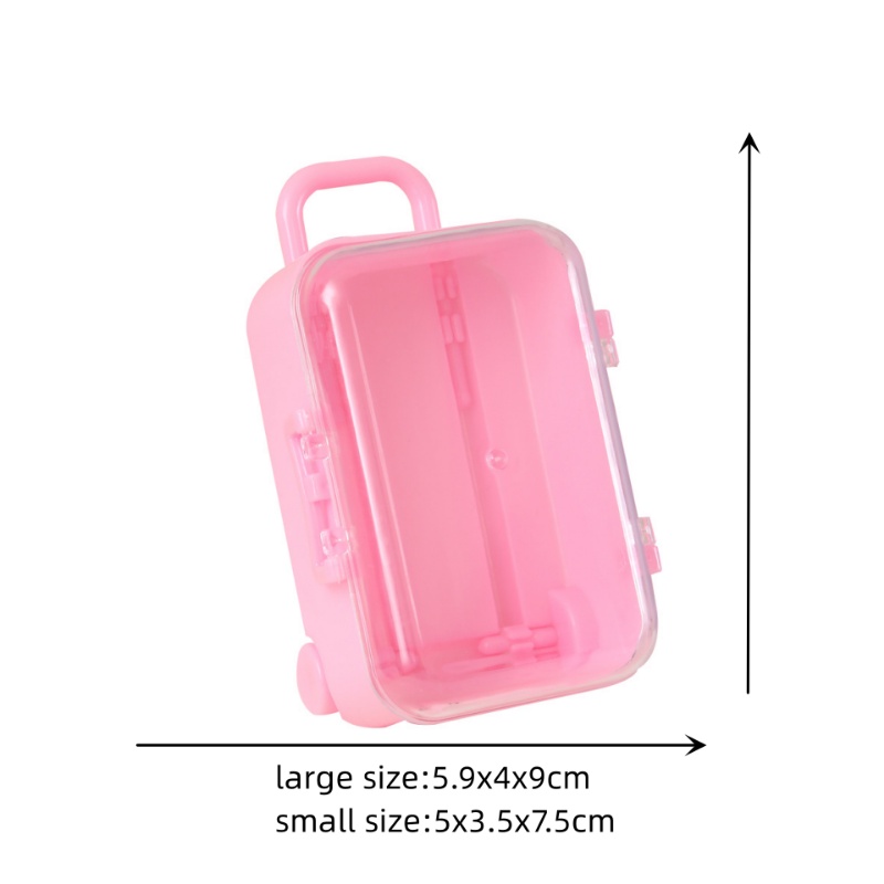 Mini Roller Travel Suitcase Candy Box/ Kepribadian Kreatif Pernikahan Kasus Plastik/ Bagasi Troli Mainan Kecil Storage Box Organizer