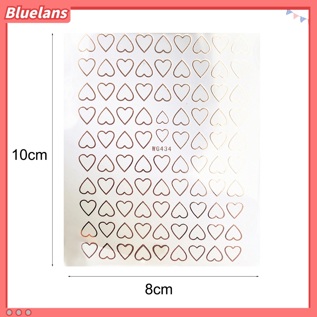 [BLM] Stiker Kuku Perekat Diri Warna Hidup-catching Cinta Hati Pola Kuku Decals Manicures Tip Decor Perlengkapan Kecantikan
