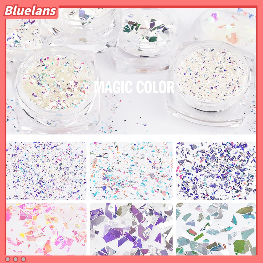 [BLM] Nail Art Decor Glitter Irregular Cellophane Fragments Manicure Pedicure Alat DIY