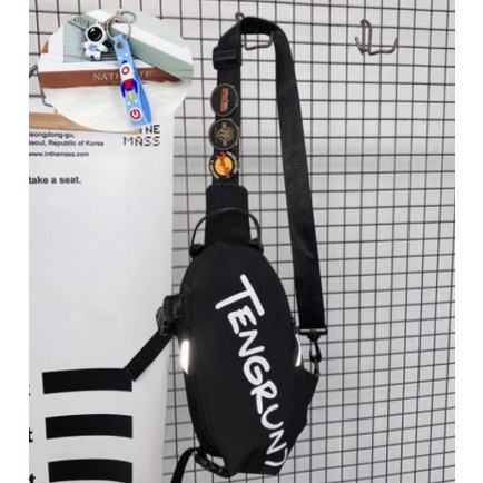 Tas Selempang Pria Wanita Unisex Motif Monokrom