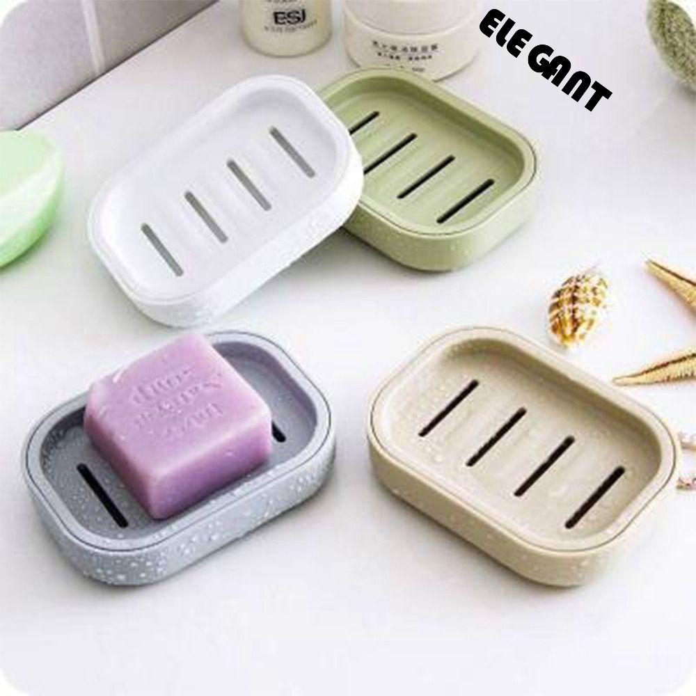 [Elegan] Sabun Piring Kreatif Warna Solid Dapur Untuk Rumah Shower Travel Hiking Tempat Penyimpanan Double Soap Case