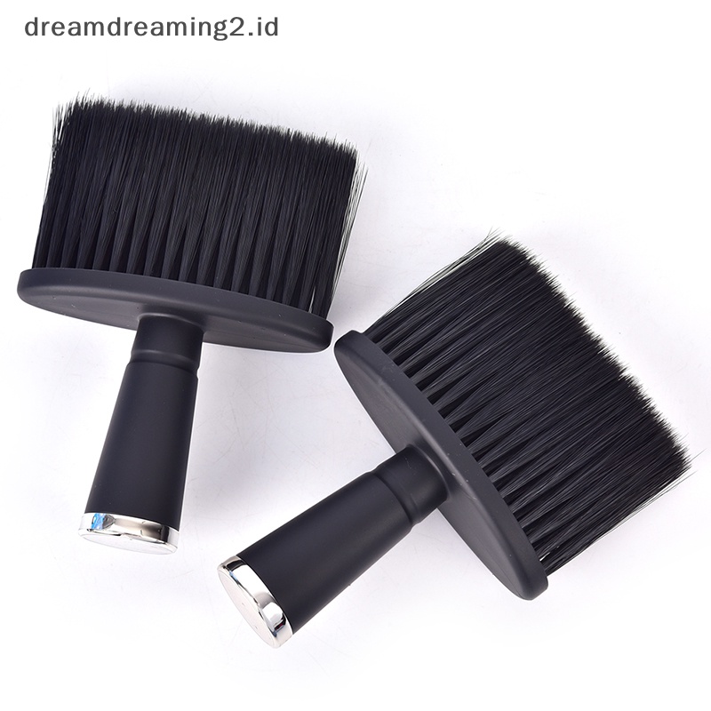 (drea) Sikat Kemoceng Wajah Leher Hitam Lembut Barber Hair Clean Hairbrush Beard Brush //