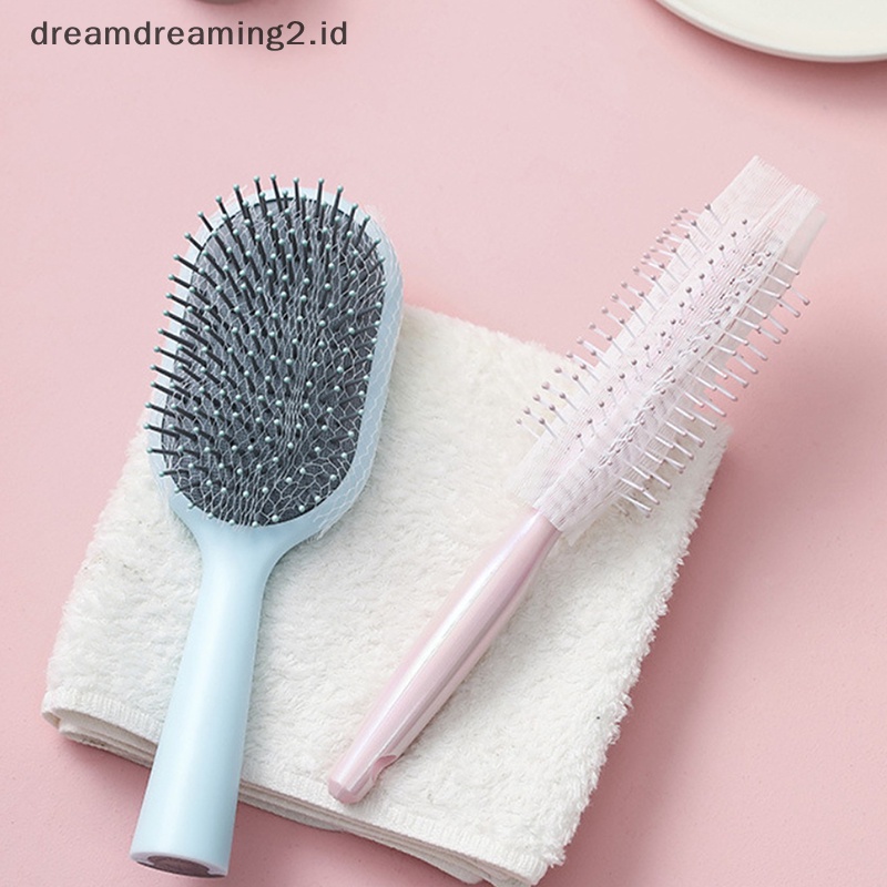 (drea) 50pcs Jaring Pembersih Untuk Sikat Rambut Sisir Airbag Pet Comb Brush Cleaning Protection //