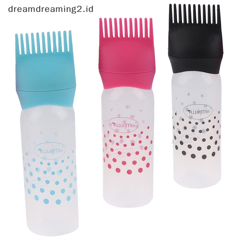 (drea) Botol Pewarna Rambut Shampoo Botol Aplikator Pewarna Rambut Dengan Gigi Sisir //