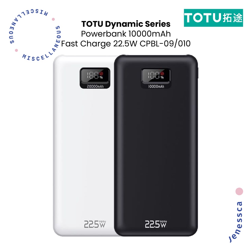 Powerbank 10000mAh/20000mAh TOTU DIGITAL DISPLAY 22.5W Fast Charging