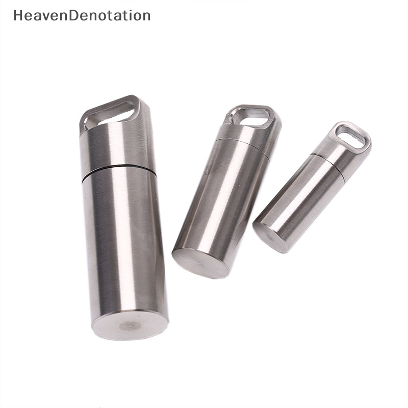 [HeavenDenotation] Botol Segel Kapsul Tahan Air Outdoor Survival Pill Box Container Pil HDV