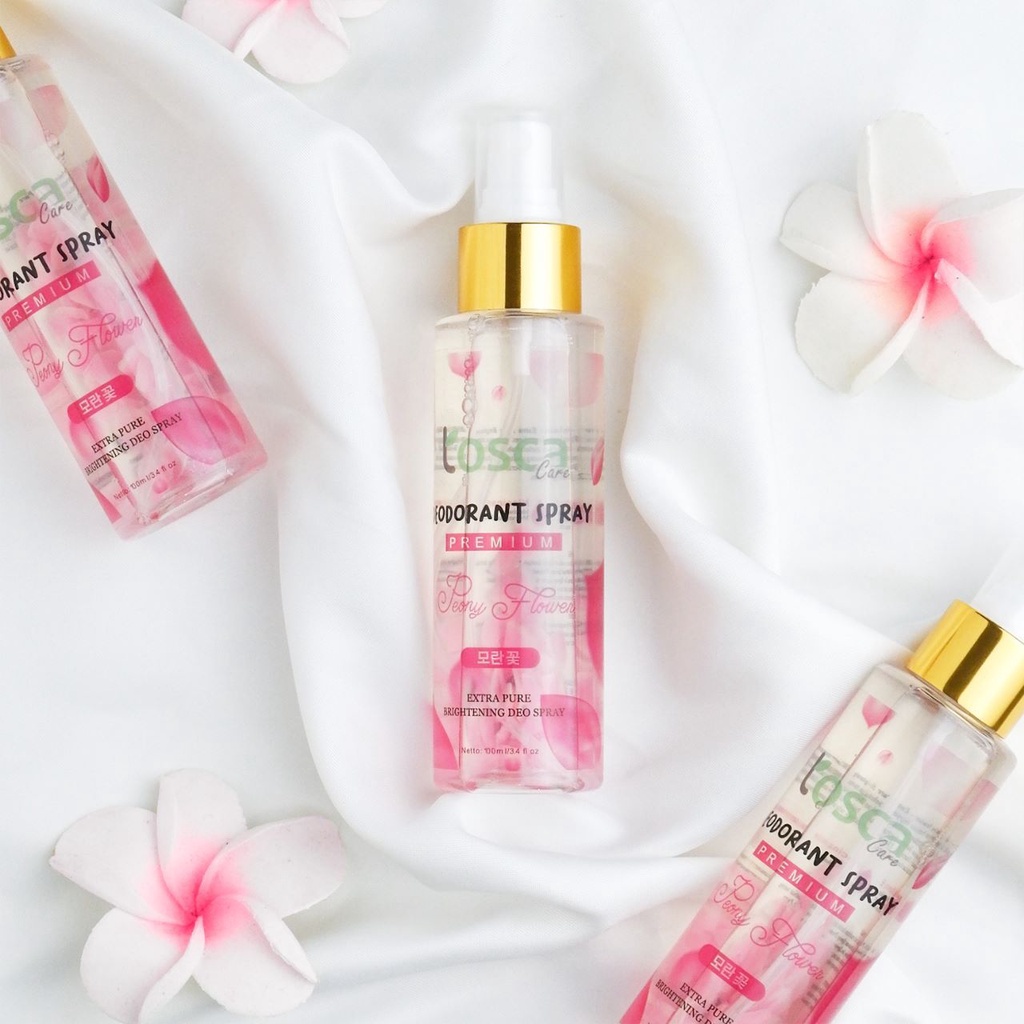 Natural Deodorant Spray 100ml With Peony Flower Deo Alami - Pemutih Ketiak - Pencerah Ketiak