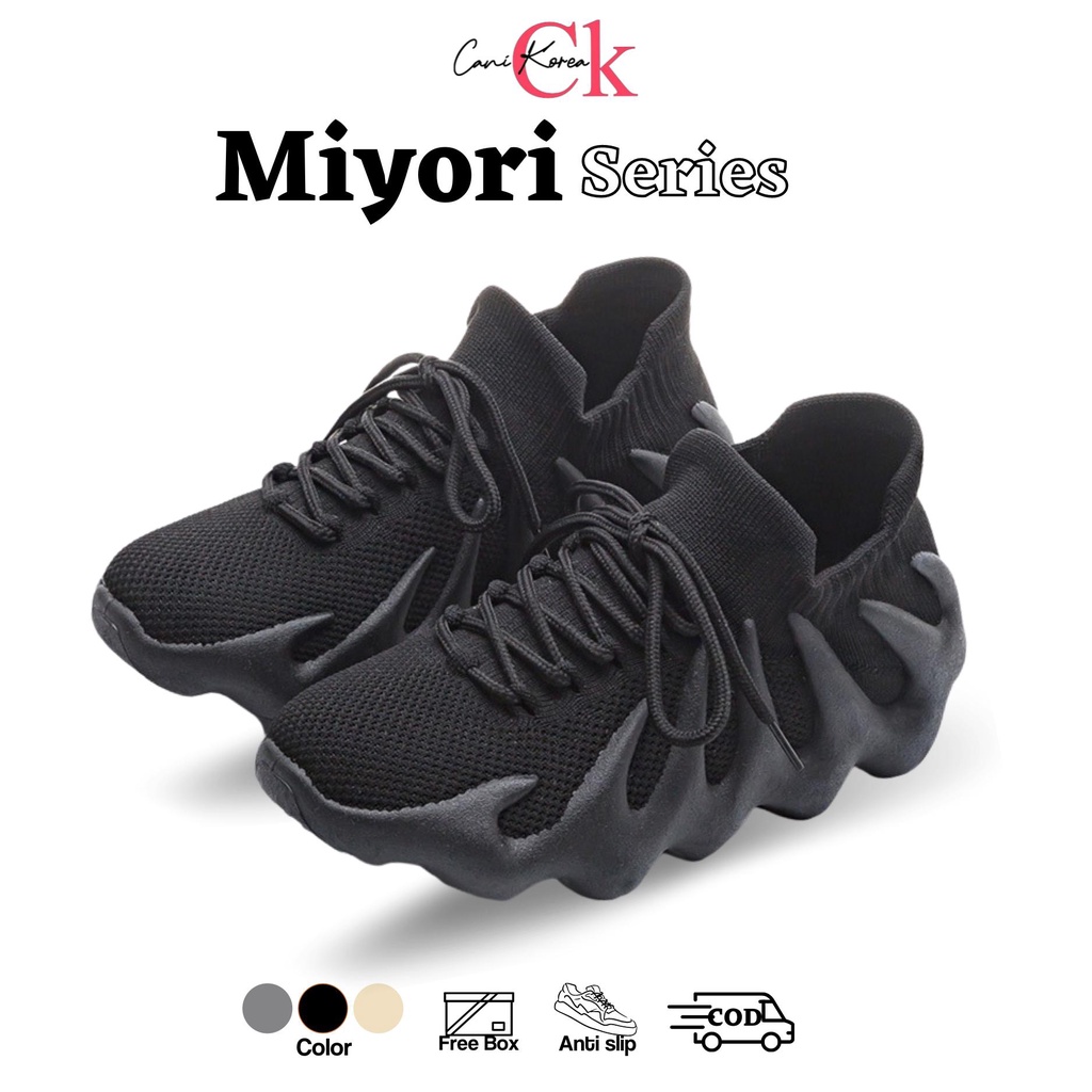 CaniKorea &quot;FREE BOX&quot; (Size 37 - 41) Miyori Sepatu Wanita Sneakers Sport Fashion Korea Import 9223