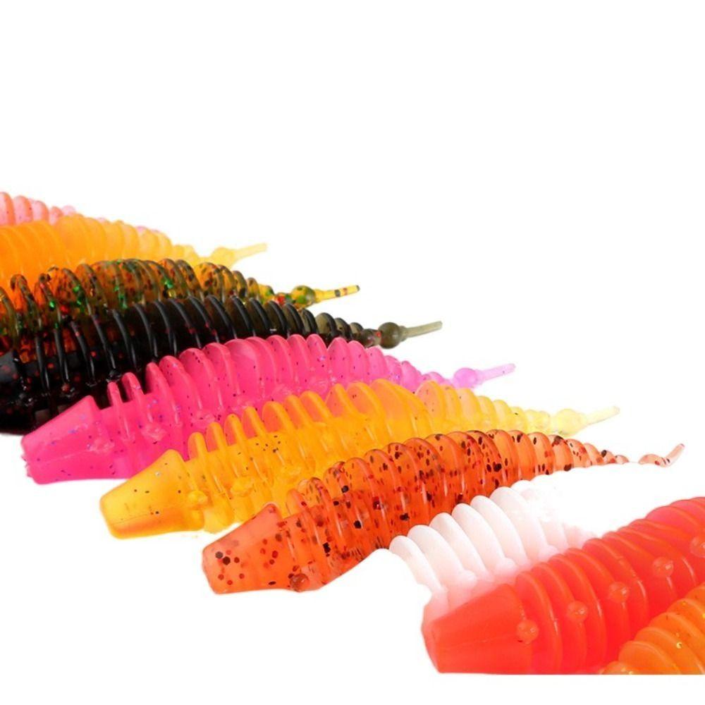 AUGUSTINA Agustina Cacing Lure 9 cm Shiner Umpan Plastik Buatan Wobblers Swimbait Tail Fishing Lure Shad Silicone Baits Silicone Buatan Lure Memancing Aksesoris Trout Lures Swimbait
