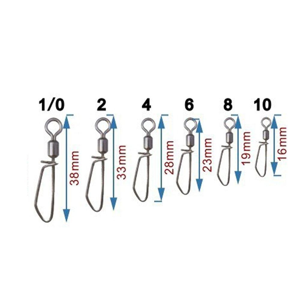 AUGUSTINA Augustina Memancing Rolling Swivels Snap Gaya Amerika 50 Pcs Rotating Ring Konektor Pancing Aksesoris Memancing Putar T-Shaped Swivel