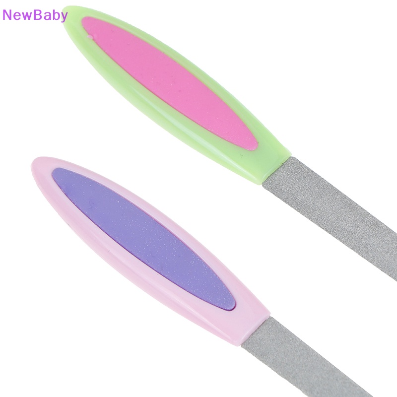 Newbaby Double Sides Metal Nail File Buffer Batang Gerinda Scrub Manicure Pedicure Tools ID