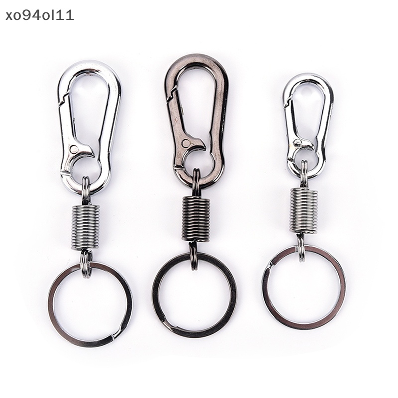 Xo 1pc Gesper Labu Stainless steel carabiner Gantungan Kunci anti Hilang Gesper Ditarik OL