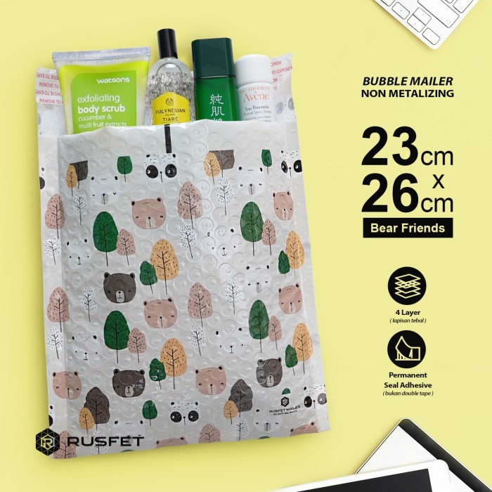 

[SC] AMPLOP BUBBLE MAILER - BUBBLE PACKING ONLINE BEAR FAMILY 23X26 - BEAR FAMILY, 23CM X 26CM