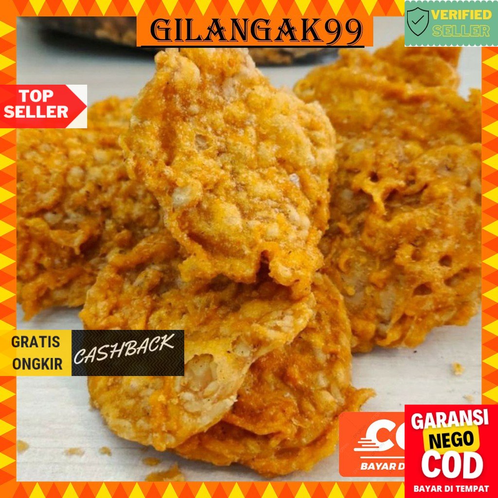 

Keripik tempe goreng bandung 200 gram gurih kripik tempe manis asin kiloan murah kriuk .