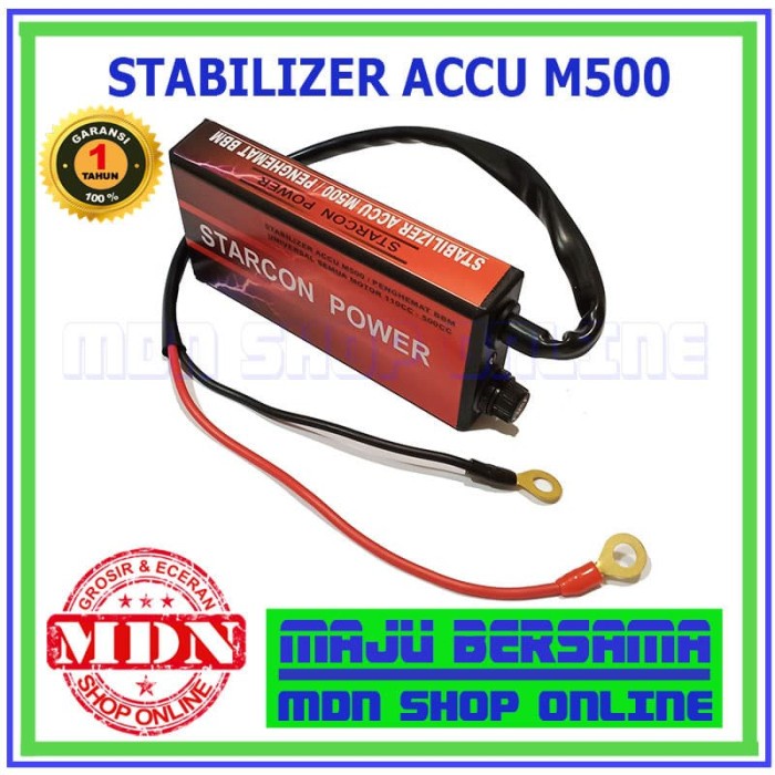 Stabilizer Accu Motor M500 Starcon power Penghemat BBM 110cc-500cc