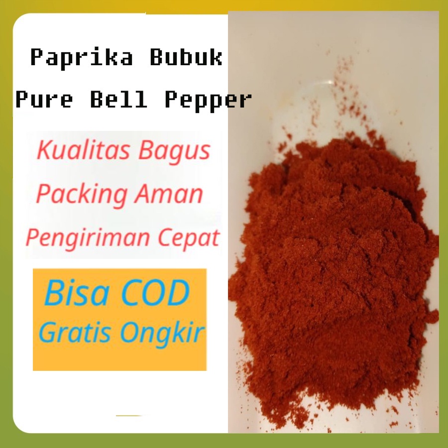 

Paprika Bubuk Murni 100g / Pure Bell Pepper / Bumbu Dapur / Bahan Masakan / Bumbu Masakan / Rempah