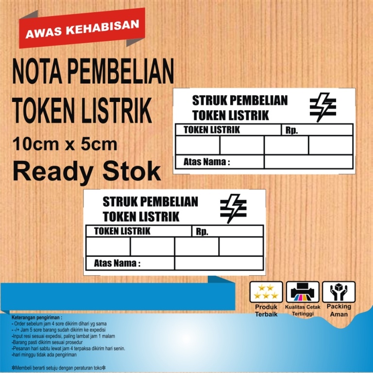 

NOTA PEMBELIAN TOKEN LISTRIK