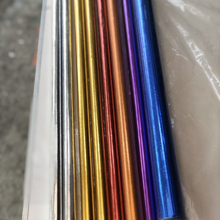 

Kertas Metalik GOLD/ SILVER/ BIRU/ UNGU/ MERAH/ ORANGE - Hijau