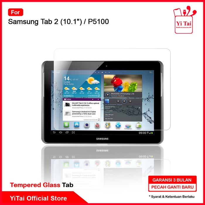 YITAI TAB Tempered Glass Clear Samsung Tab 2 10.1 Inci P5100