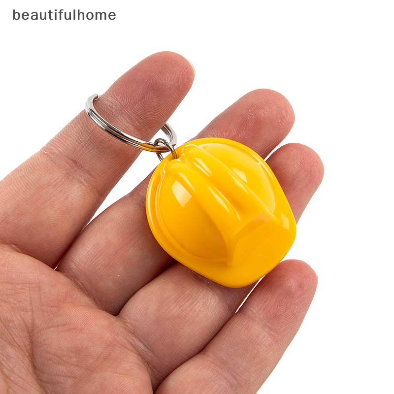 {beautifulhome} Helm Topi Keras Gantungan Kunci Liburan Kreatif Helm Safety Keying Jewelry Gift.