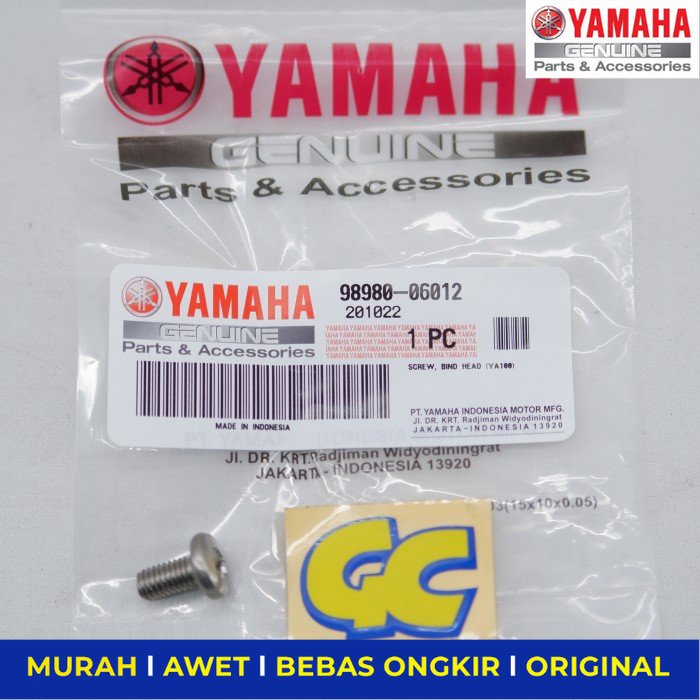 Baut Cover Tameng Knalpot Yamaha Mio Nuovo Z Jupiter Z1 98980-06012 - Sparepart Sperpart Spare Part 