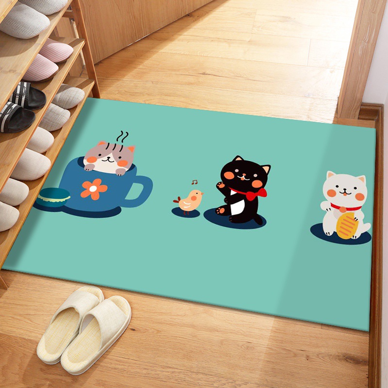 Keset Kaki Anti Slip Estetik Home Dekor Uk 40x60cm Keset Kamar Mandi / Kamar Tidur Motif Karakter Import DDM 1251