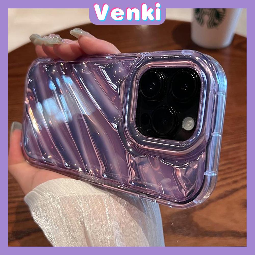 VENKI - Untuk iPhone 11 Case Laser Reflektif Bening Phone Case TPU Soft Shell Airbag Sederhana Multicolor Tahan Guncangan Kompatibel dengan iPhone 13 Pro max 12 Pro Max 11 xr xs max 7 8Plus