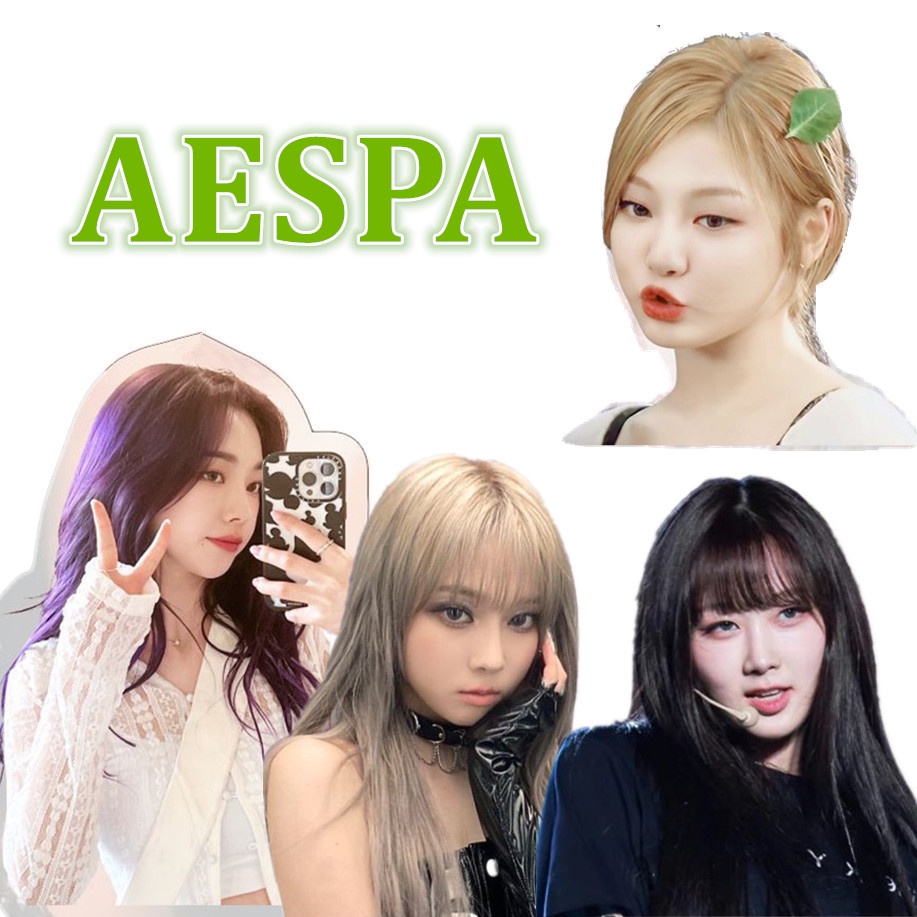 1pc Gantungan Kunci Akrilik AESPA MY WORLD Member Solo Key Ring Gantung