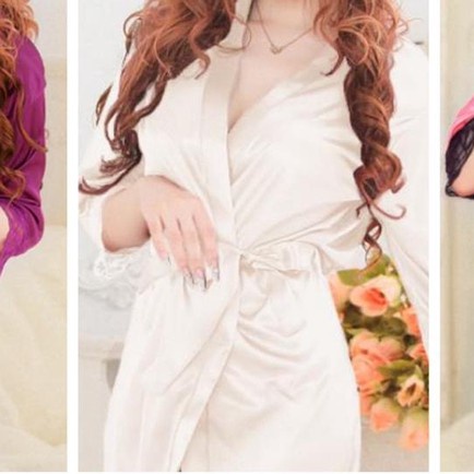 LINGERIE KIMONO BAHAN SATIN SEXY BAJU TIDUR KIMONO LINGERIE SEXY