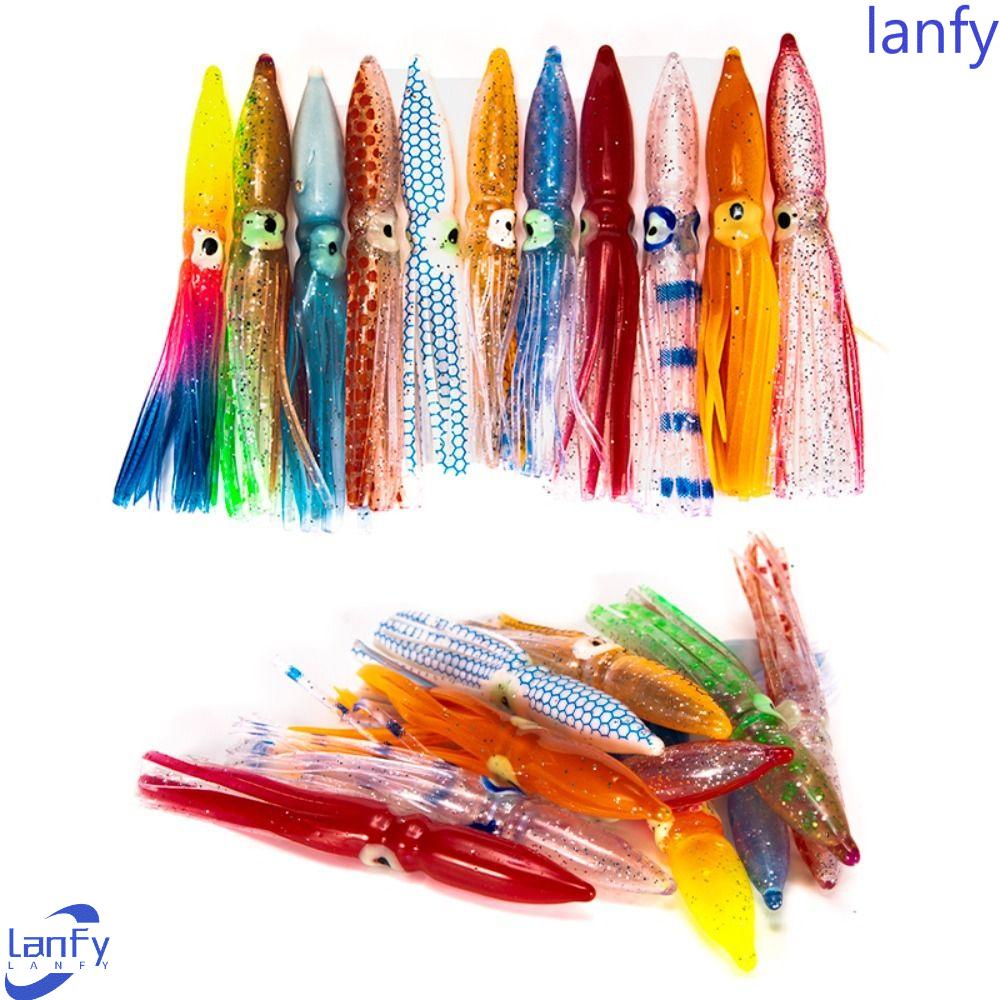 Lanfy Soft Fishing Lure Gurita Modeling Karet Buatan Umpan Buatan Mini Bionic Lure Bait PVC Memancing Cumi Umpan Untuk Tuna