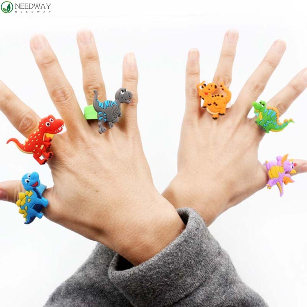 Needway Mainan Pesta Tema Dinosaurus Hewan Tema Dekorasi Pesta Baby Shower Party Kartun Dinosaurus Party Nikmat PVC Dinosaurus Gantungan Kunci Untuk Untuk Untuk Mainan Anak