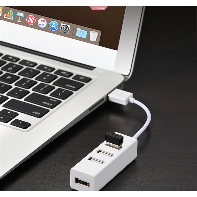 4-port USB Hub Mini USB Spliter Hub Adapter Black High Speed Hub USB 2.0 Adapter Untuk Aksesoris Komputer PC [ZXL]