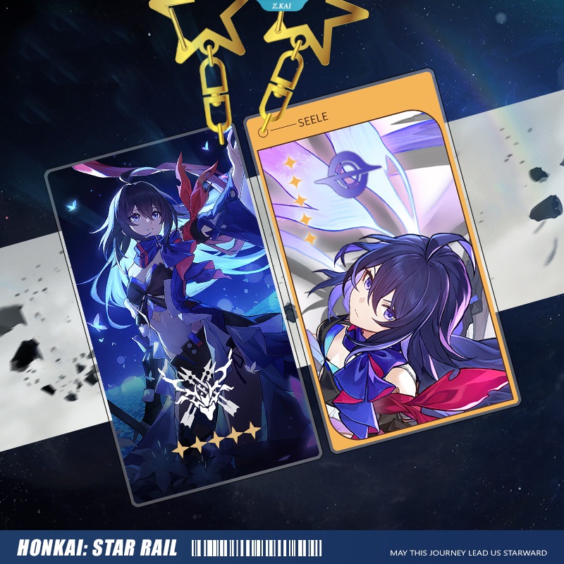 Honkai Star Rail Anime Game Serval Maret 7th Yukong Fu Xuan Dua Sisi Laminasi Gantungan Kunci Pesona Hadiah Untuk Anak Perempuan [ZK]