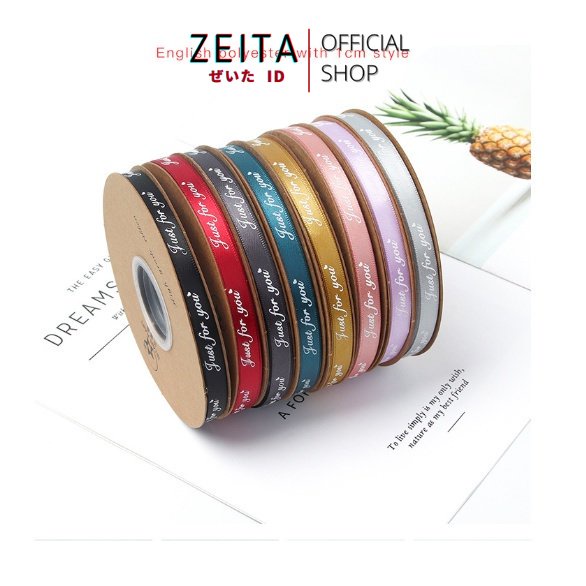 

Zeita - PTA4 FOR U (MINI) Pita Satin Roll Motif Always By Your Side/Pita Kado 1cm/Pita Dekorasi Buket
