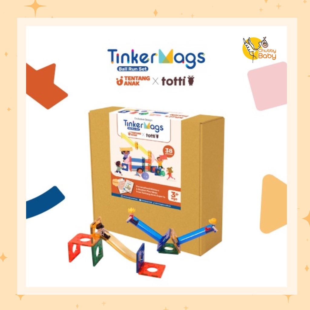 Tinkermags Tentang Anak Edition Ball Run Set 38 Pcs