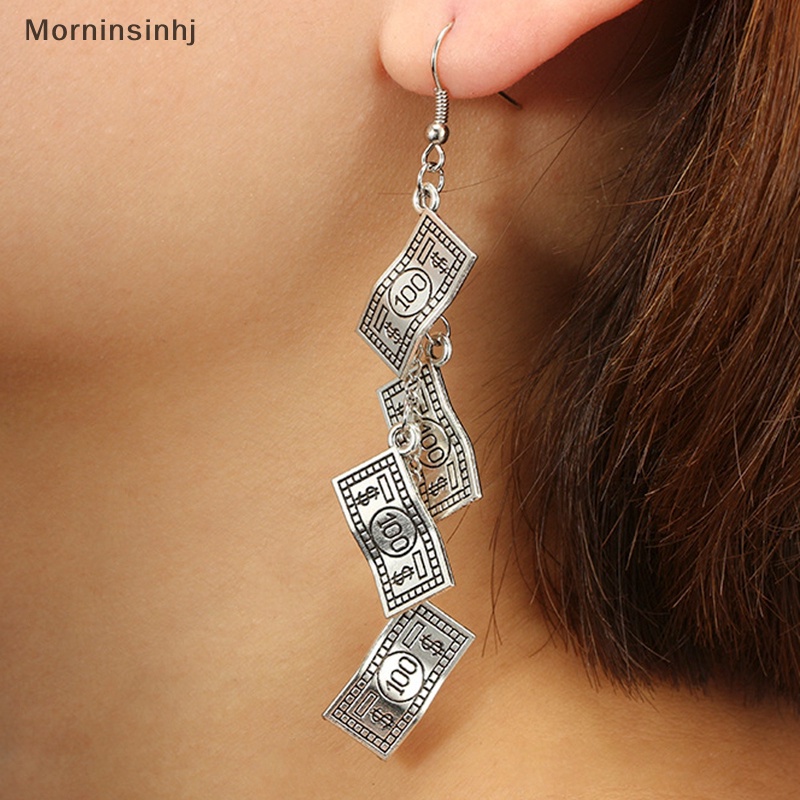 Mornin Anting Koin Dollar Vintage Drop Menjuntai Anting Charm Coin Ear Stud Jewelry id