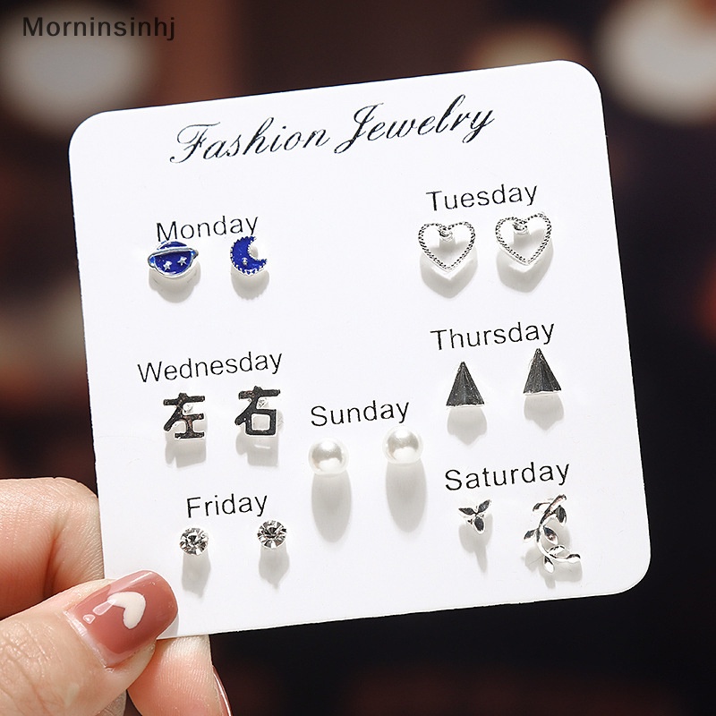 Mornin Set Anting Stud Untuk Wanita Gadis Sederhana Lucu Indah Mini Earrings Perhiasan Hadiah id