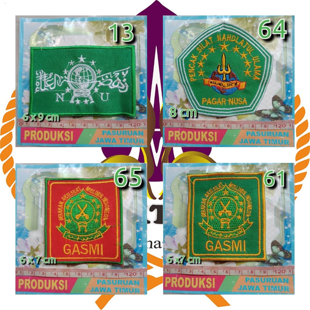 Bordir Badge Bed Bet Bordir Logo Pagar Nusa NU GASMI Gerakan Aksi Silat Muslim Indonesia Bordirbisa 