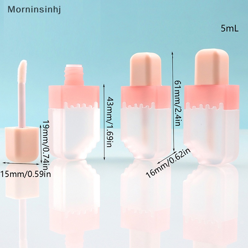 Mornin 5ml Tabung Lip Gloss Kosong Ice Cream Refillable Lip Balm Bottle Wadah DIY id