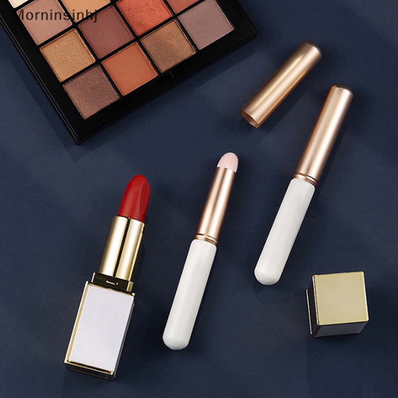 Mornin Mini Round Head Lip Gloss Brush Kuas Aplikator Bibir Dengan Tutup id