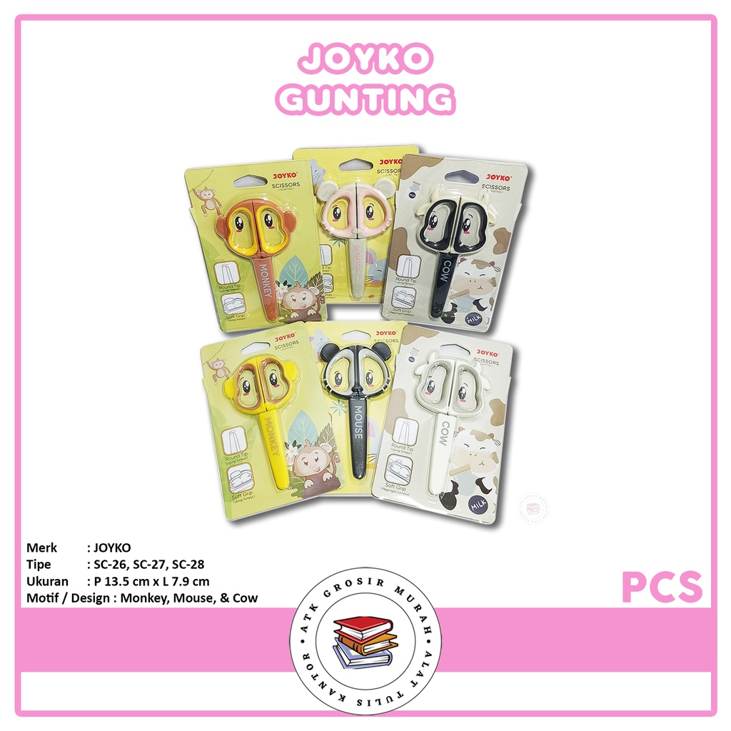 

JOYKO - Scissors Gunting Kecil Lucu SC-26~SC-28 - Pcs