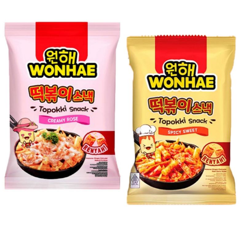 Mujigae WONHAE Topokki Snack Creamy Rose / Spicy sweet 80 g