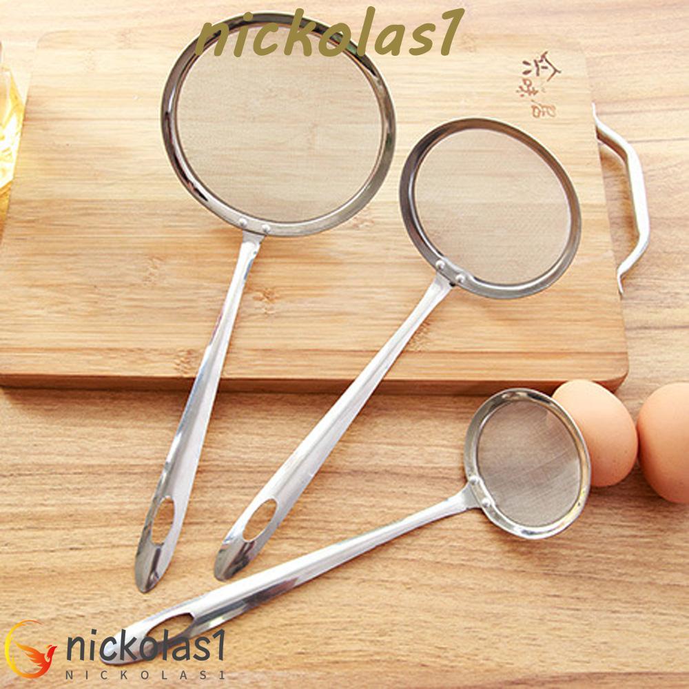 NICKOLAS1 Sendok Saringan Stainless Steel Multifungsi Alat Penyaringan Dapur Baking Masak Colander