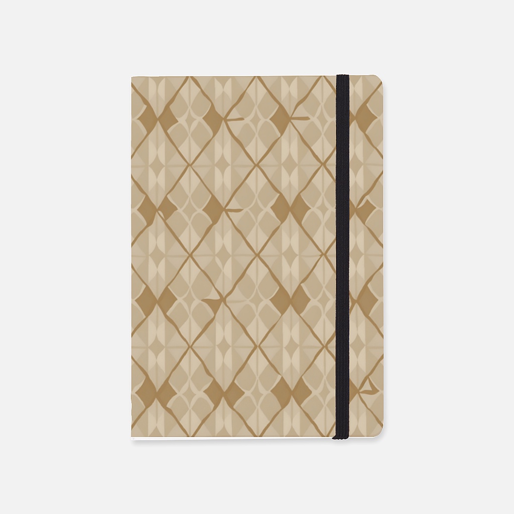 

Soft Cover Notebook dengan pola geometris pada warna beige
