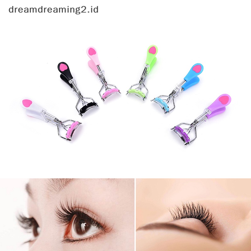 (drea) Pro Handle Eye Curling Penjepit Bulu Mata Klip Kecantikan Makeup Alat Bulu Mata Dengan Sisir //