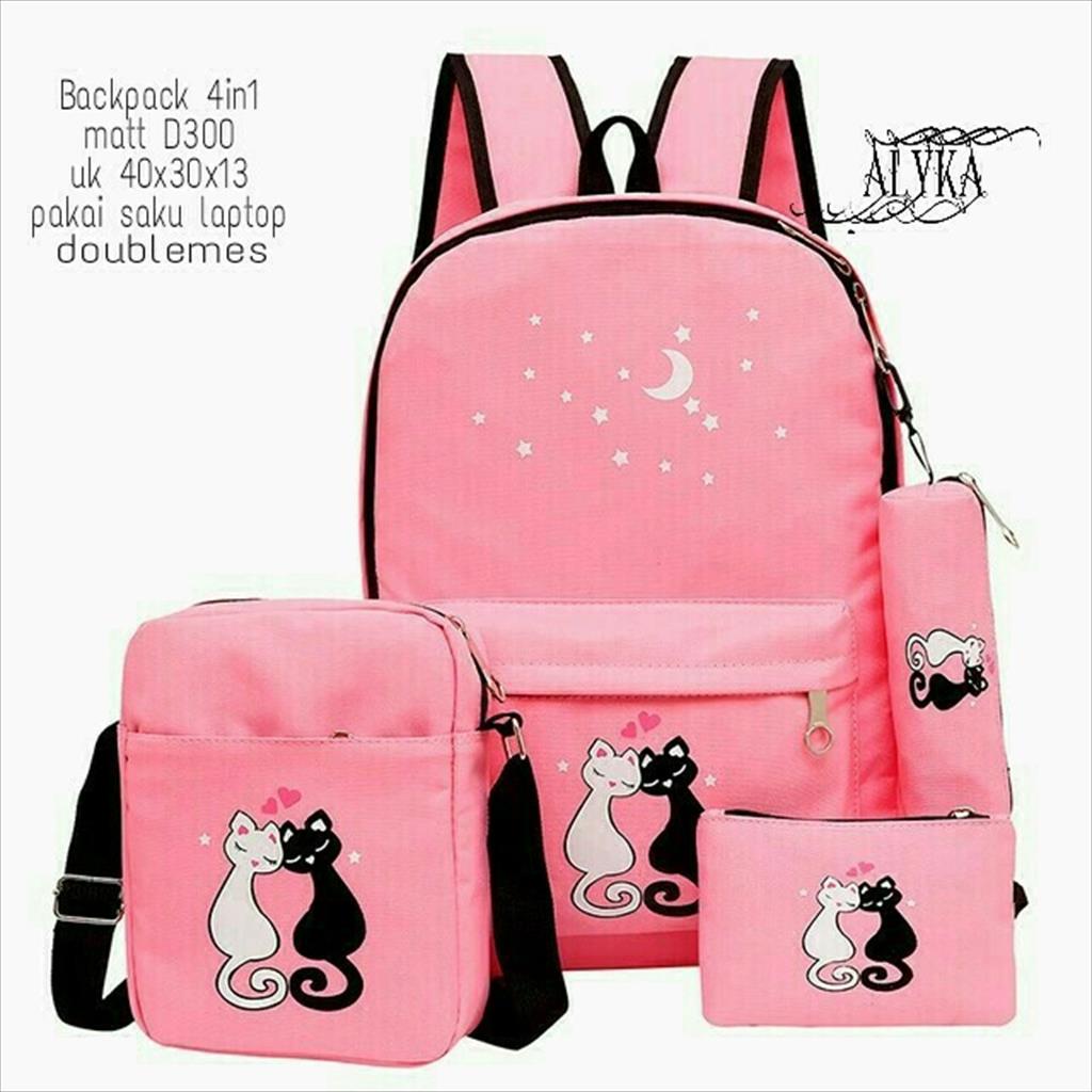 LS 316 - Ransel Anak 4 in 1 Meow Moon