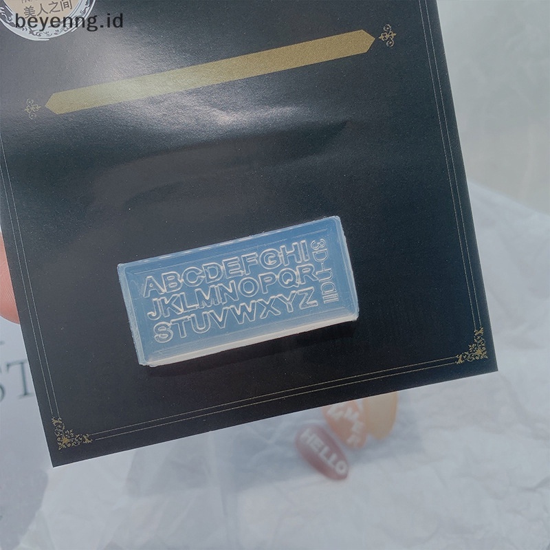 Beyen 1Pc 3D Huruf Cetakan Akrilik Dekorasi Nail Art Gambar DIY Desain Silicone Art ID